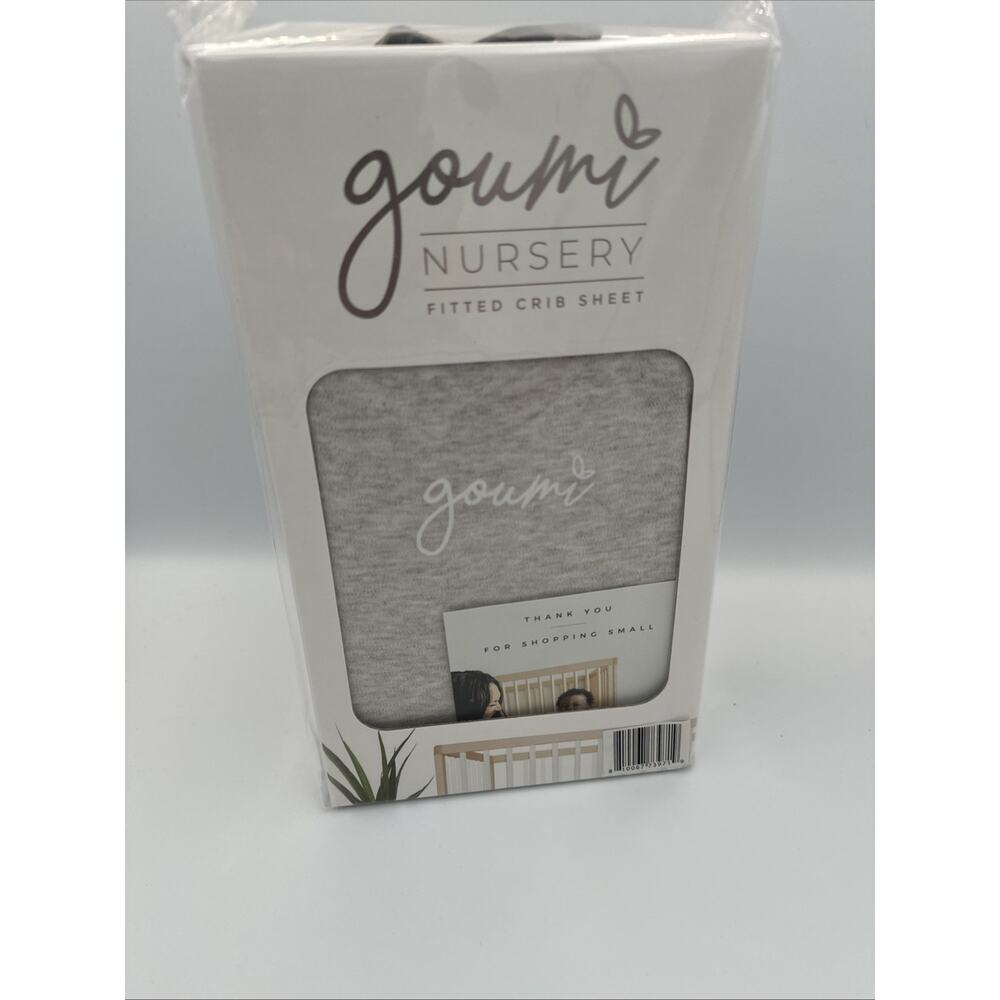Goumi Baby Nursery Fitted Crib Sheet Gray Viscose From Bamboo‎ & Organic Cotton
